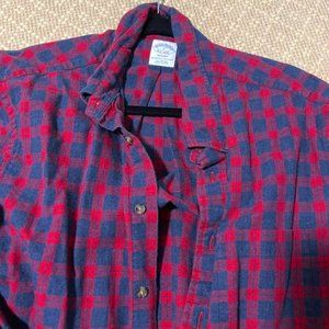 Brooks Brothers Regent  All Cotton Flannel Shirt Size Large